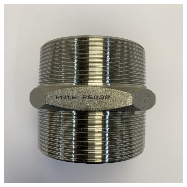 Marine Pipe Nipple PN16-R6038 - 2 1/2 Inch Heavy Duty Metal Pipe Fitting
