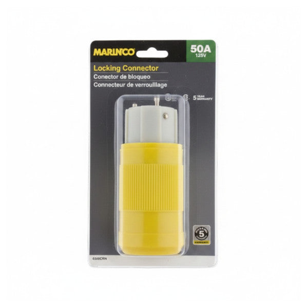 Marinco ショアパワーコネクター 50A - 3極 Quai用コンセント - 50A 