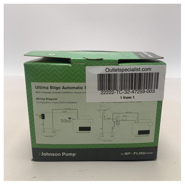 Pompa zęzowa Johnson Ultima 800 GPH biała 12V - 32-47259-003