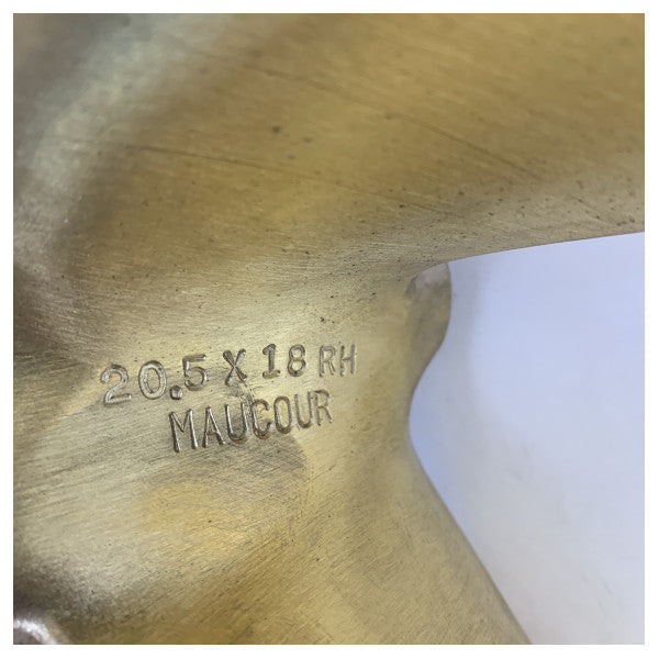 Маукур Висококачествена 20.5 x 18 4-лопасен дяснообратна морска пропелер от месинг 40 мм - HJH205180RH04 