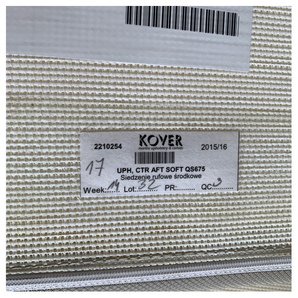 Quicksilver 675 kokpit stražnji središnji jastučić srebrne boje 