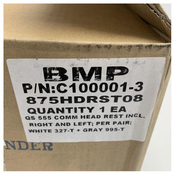 Springfield headrest for Quicksilver 555 pilot seat left and right set - C100001-3 - 875HDRST08