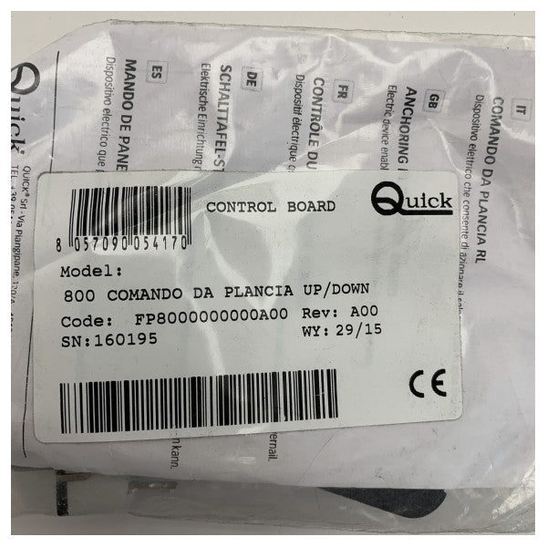 Brzi model 800 Up-Down upravljačka ploča vitla crna 12/24V 