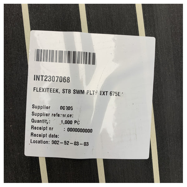 Kit de couverture en teck noir pour plateforme de baignade Quicksilver 675 Pilothouse Explorer - 2307068 