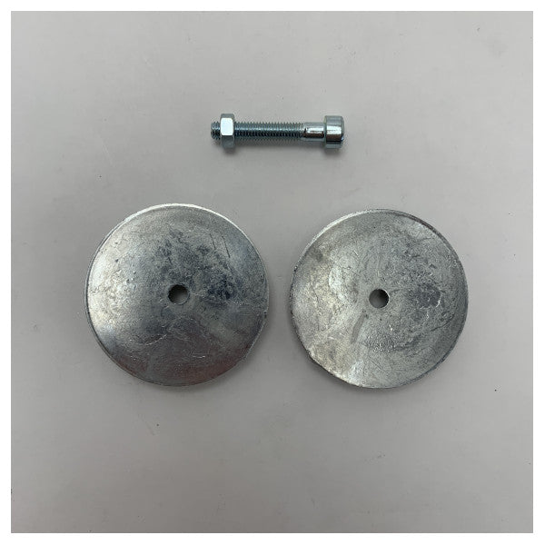 Quicksilver Rose Anode for Rudders Ø 90mm 500g Pairweight