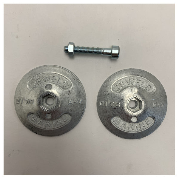 Brza srebrna ružičasta anoda za kormila Ø 90mm 500g parna težina 