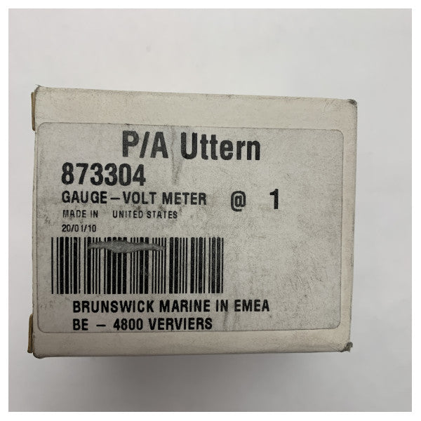 VDO 8 till 18V spänningsindikator gauge vit - 59656F 