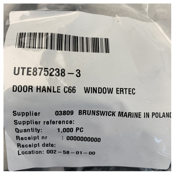 Uttern C66 Zugangsluke | Türgriff-Kit Schwarz Ertec Marine 