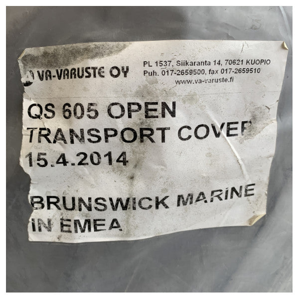 Quicksilver 605 Open transport full boat cockpit cover grey - 2119196 