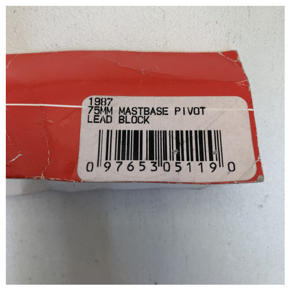 Harken 1987 75mm Bloco de cabo Flip-Flop com pivô na base do mastro - Ferragens para iates 