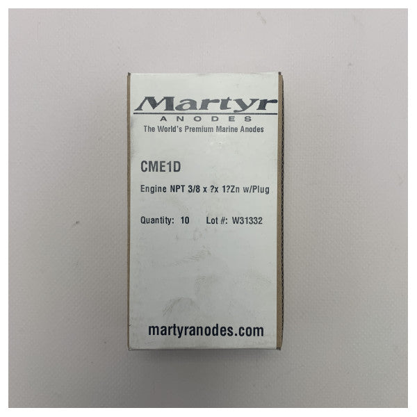 Ανόδιο ψευδαργύρου συστήματος ψύξης κινητήρα Martyr πλήρες με ορειχάλκινο πώμα