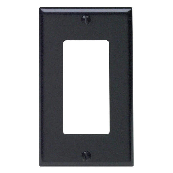 Leviton 80401-E Electrical Outlet Cover Plate - Black/Dark Grey Marine Grade 