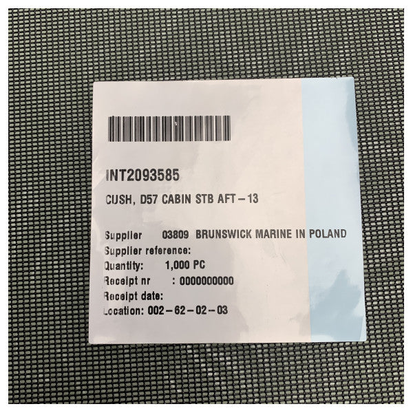 Uttern D57 Starboard Cabin Aft Cushion Anthracite - 2093585 