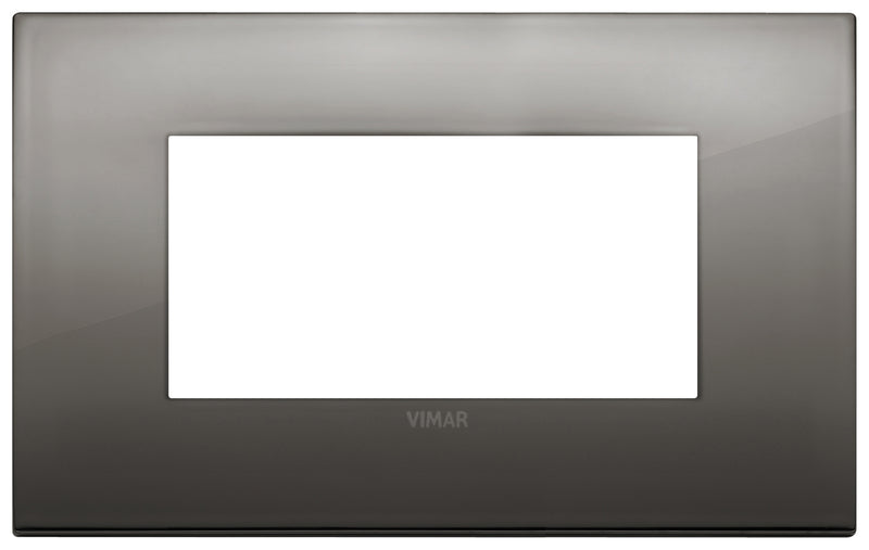 Vimar 19654.09 Arke Classic 4 module black chrome cover plate