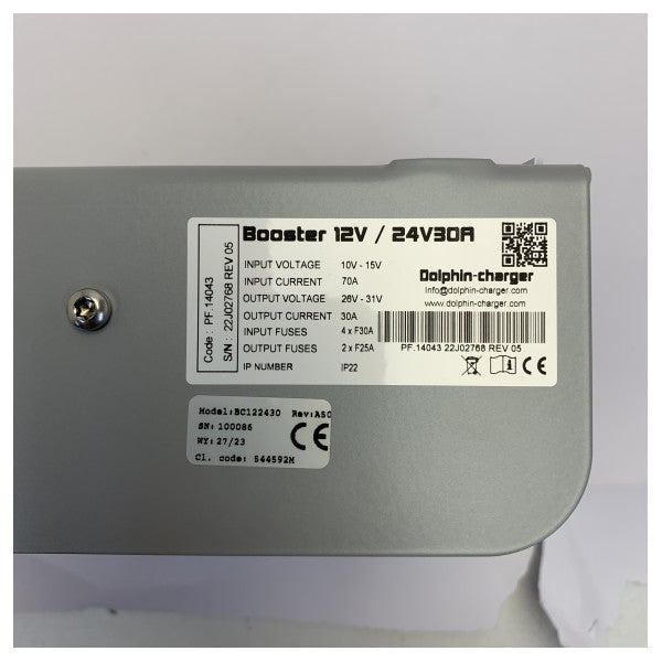 Quick Dolphin Power Booster 12/24V 30A DC-DC oplader - BC122430 