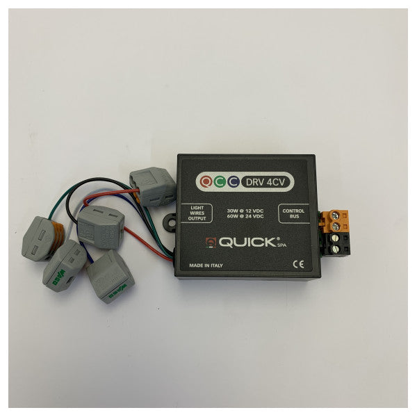 Quick L-QCC-DRV 4CV RGBW LEDストリップドライバー カラーコントロール 12/24V 