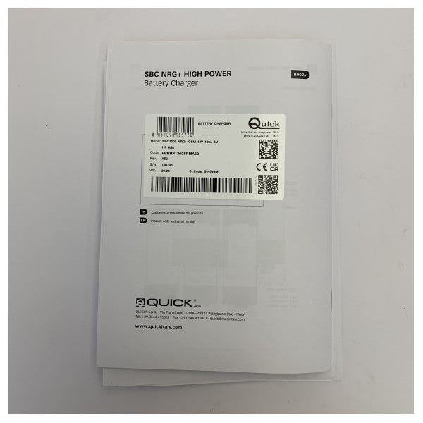 شاحن البطارية Quick SBC 1200 NRG+ بجهد 12 فولت 100 أمبير Li-Ion- AGM - Lead 