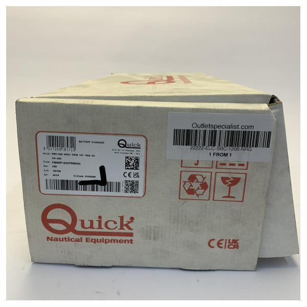 شاحن البطارية Quick SBC 1200 NRG+ بجهد 12 فولت 100 أمبير Li-Ion- AGM - Lead 