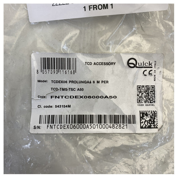 Przedłużacz Quick Bow Thruster 6 m - FNTCDEX06000A00 