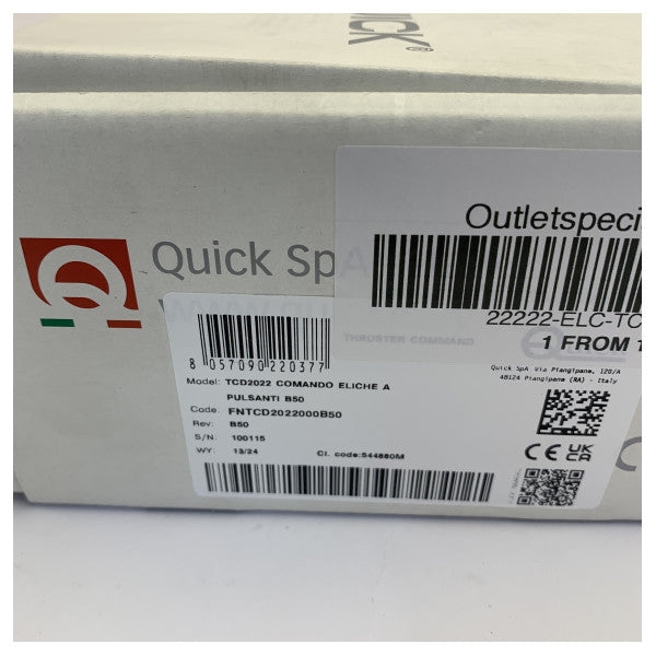 Pannello di controllo remoto per bow thruster Quick TCD 2022 - Elettronica marittima 