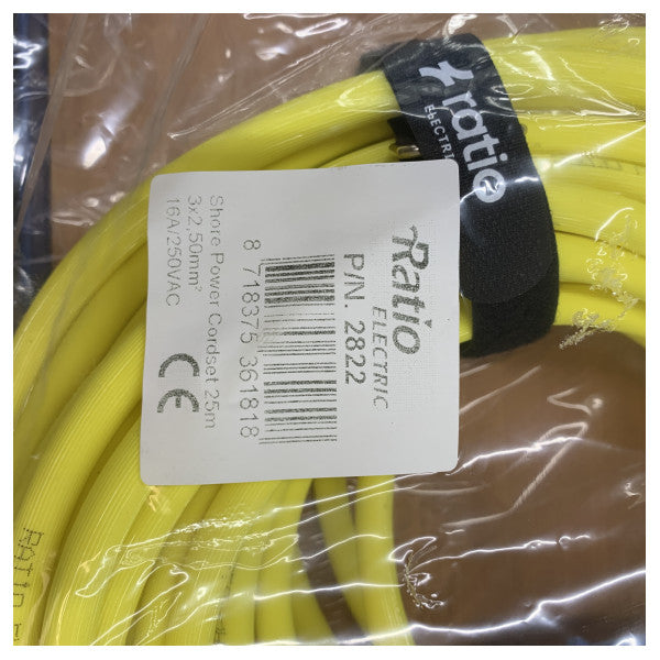 Ratio Electric Marine Landstromkabel - 2822B Gelb 