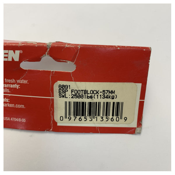Harken 6091 ESP Footblock 57mm - SWL 1134kg 2500 lbs Ferragens para iate 