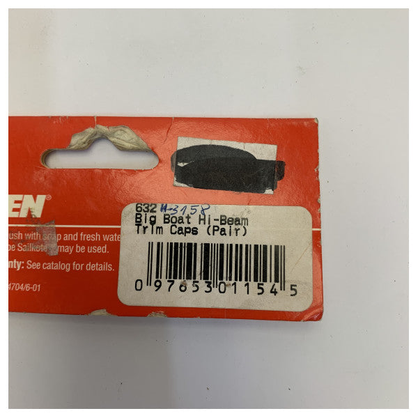 Harken Big Boat Hi-Beam Trim Caps (Pair) - 32mm High Rail End Caps 