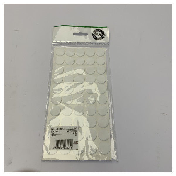 Hettich FILC fi20 Self-Adhesive Felt Pads - White Surface Protectors - 20mm
