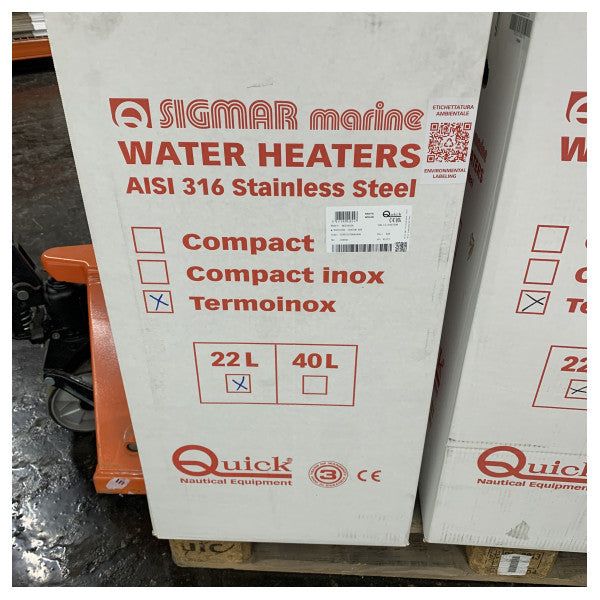 Quick B022UT Marine Water Heater Boiler 22L 220V 800W - B022UT08 