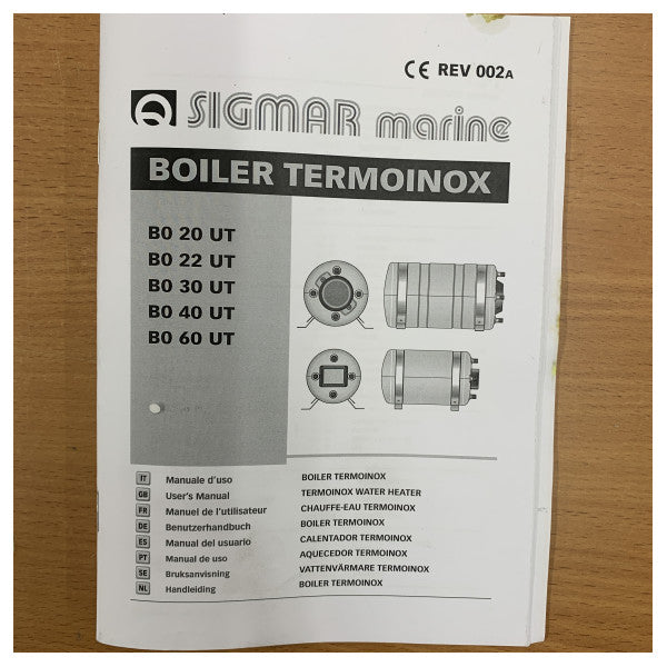 Quick B022UT Marine Water Heater Boiler 22L 220V 800W - B022UT08 
