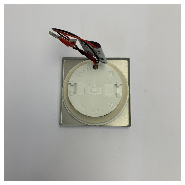 Quick Bryan Square Surface Mount Marine LED Courtesy Light - Punainen LED-valo, valkoinen kehys 