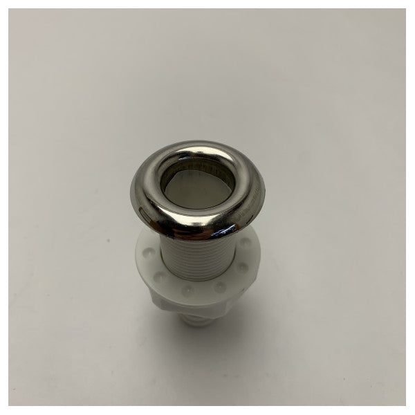Nuova Rade Thru-Hull w/Inox Flange 3/4' inch with HoseBarb �19mm - L.82mm