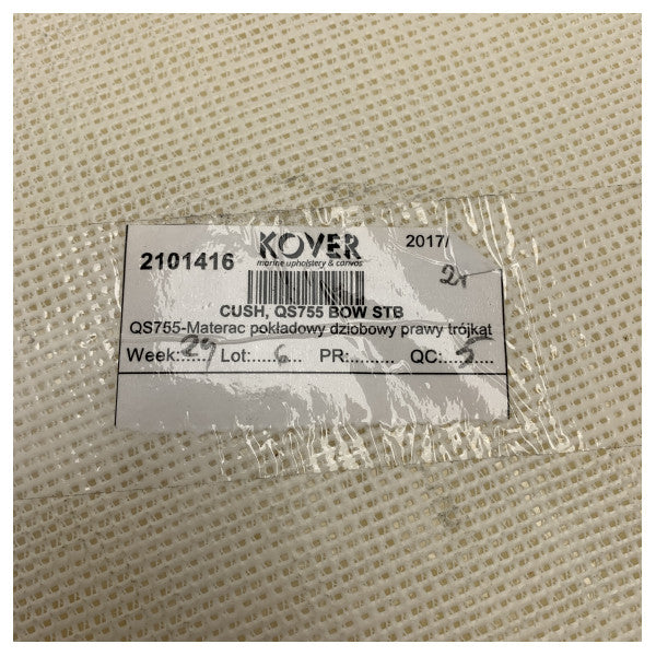 Quicksilver 755 Bowrider Durable Waterproof Bow Cushion Starboard Side - 2101416