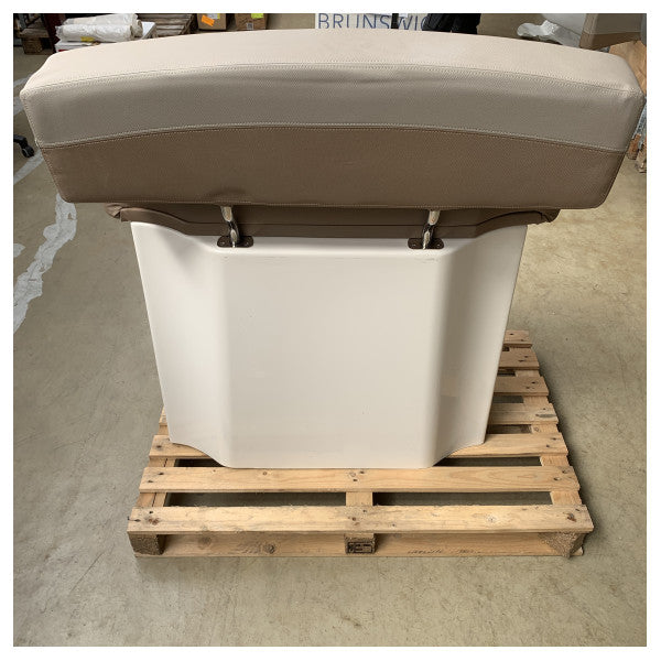 Behagelig og holdbar Quicksilver 805SD maritim lænepost med opbevaring og fodstøtte i rustfrit stål 