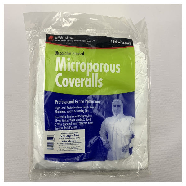 Buffalo microporous disposable coverall with hood - 68254