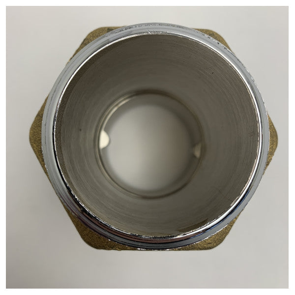 2 Inch Chrome Plated Brass Marine Drain Fitting - Durable Corrosion Resistant Sea Water Drain