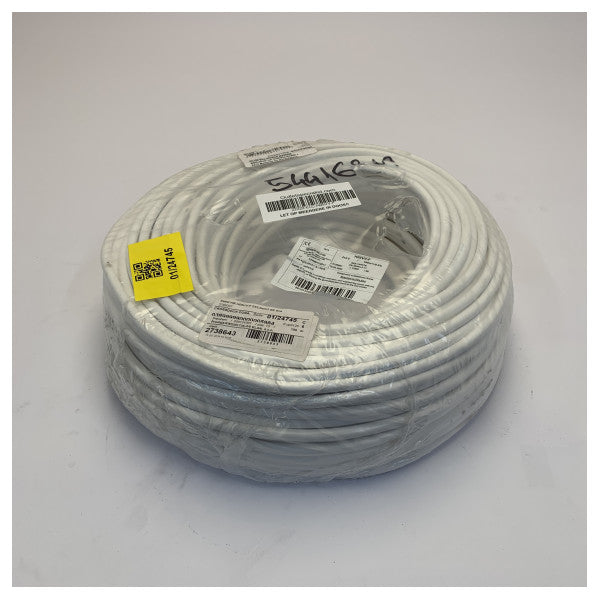 H05VV-F 2G 2.5mm2 Flexible PVC Electrical Power Cable - White 2x2.5mm2 1m