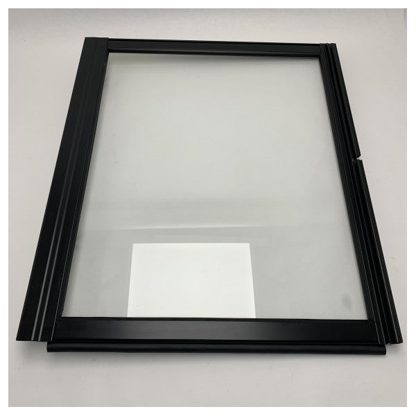 Quicksilver and Uttern Central Black Opening Windshield for D57 and Q595 - D57/595CRCTR