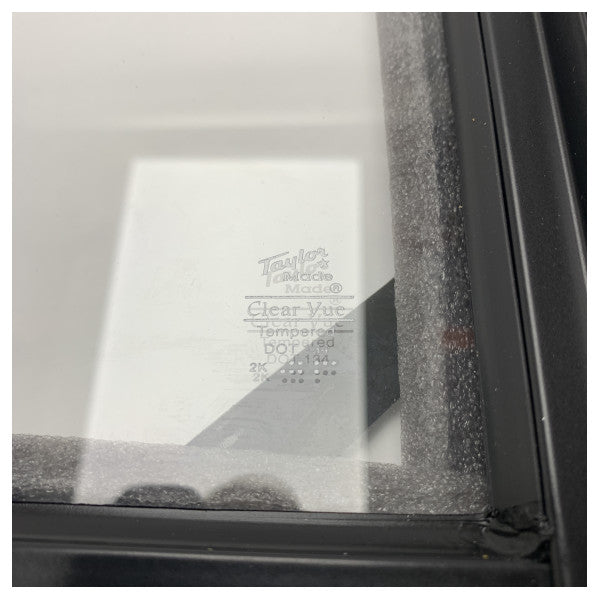 Quicksilver and Uttern Central Black Opening Windshield for D57 and Q595 - D57/595CRCTR