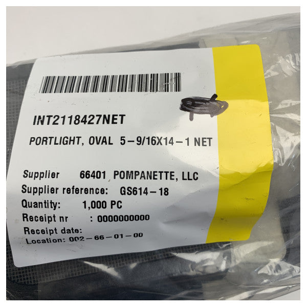 Bomar oblikovana serija Flagship 614 ovalni portlight mreža protiv insekata crna - GS614-18 