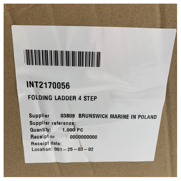 Складана 4-ступенева морська човнова драбина з нержавіючої сталі 304 з ненависними гумовими сходами 