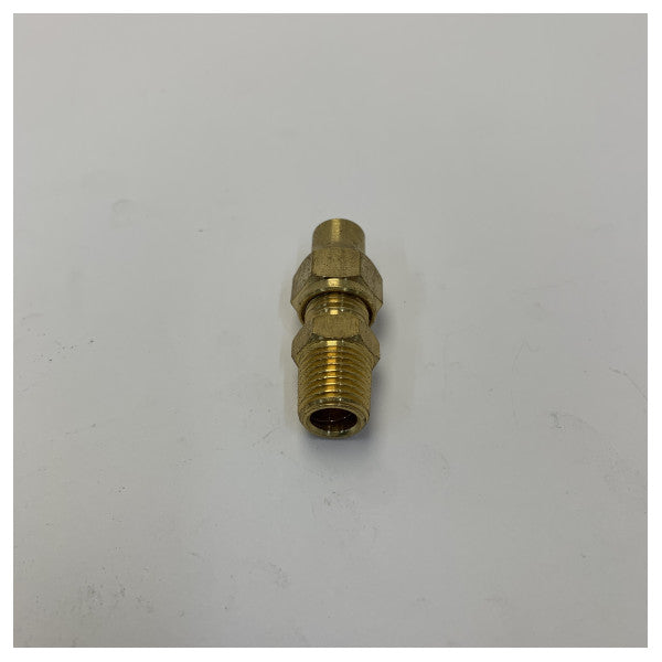 Marine messing flare-adapterfitting - 5/16 inch til 1/4 tomme han-flare - 03-2709 