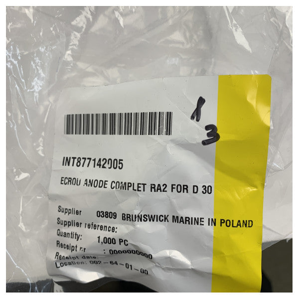 Vetus zink propeller shaft anode kit with lock bold 30 mm shaft - RA004