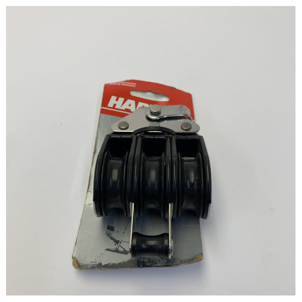 Harken 130 Big Bullet Makara Üçlü - 38mm Paslanmaz Çelik Yat Donanımı 