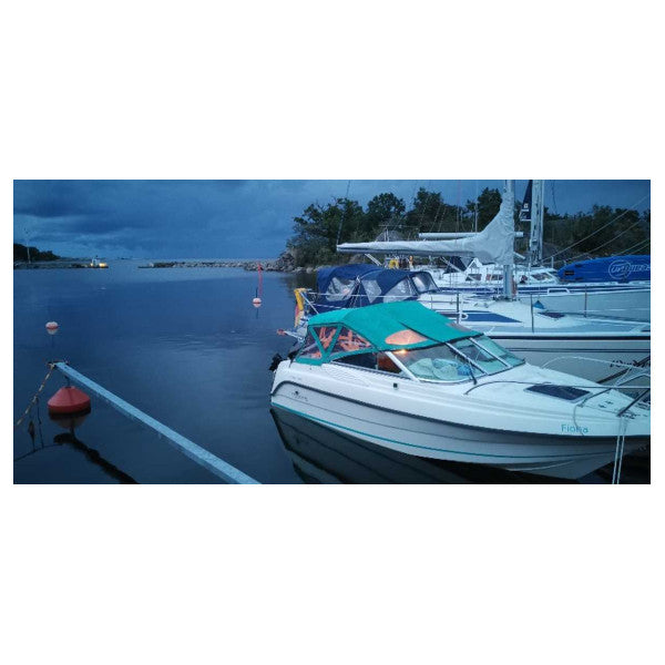 Uttern Green Canvas Boat Cover 5500DC Водонепроницаем и UV устойчив с прозрачно прозорче 