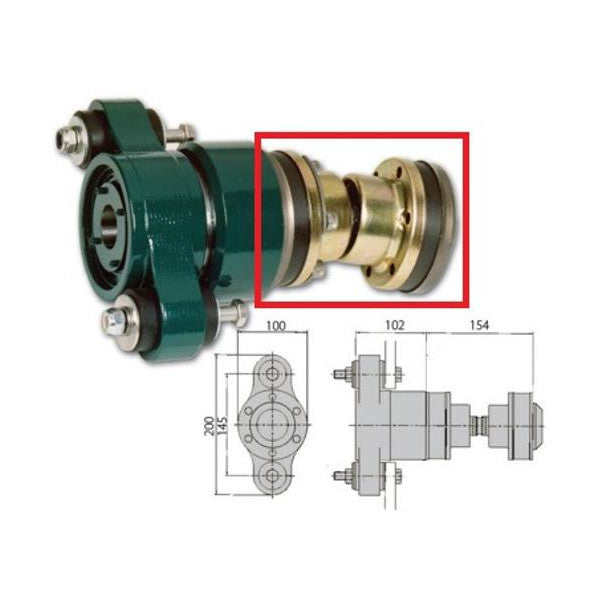 Giunto flessibile omocinetico Aquadrive per il tipo 20100