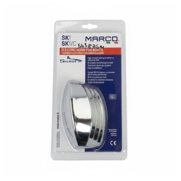 Corneta eletrónica marítima Marco HUPA SHARK SK1 cromada 