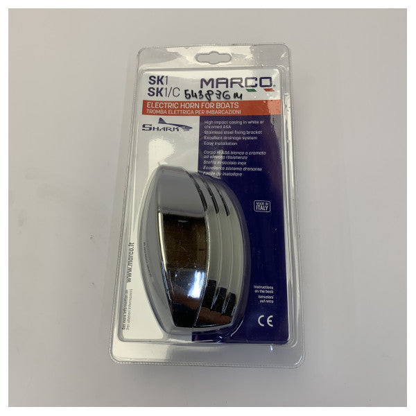 Corneta eletrónica marítima Marco HUPA SHARK SK1 cromada 