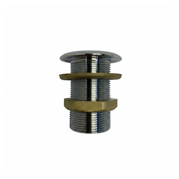 Maestrini Conector de espiga para manguera de latón cromado de 1 1/2 pulgadas C0051H 