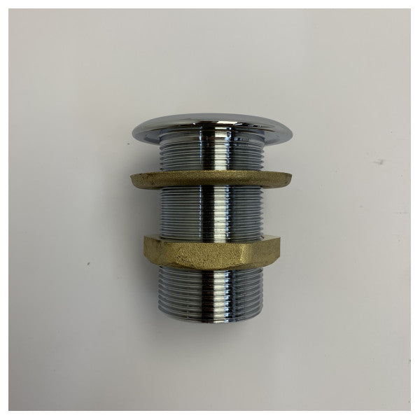 Maestrini Conector de espiga para manguera de latón cromado de 1 1/2 pulgadas C0051H 